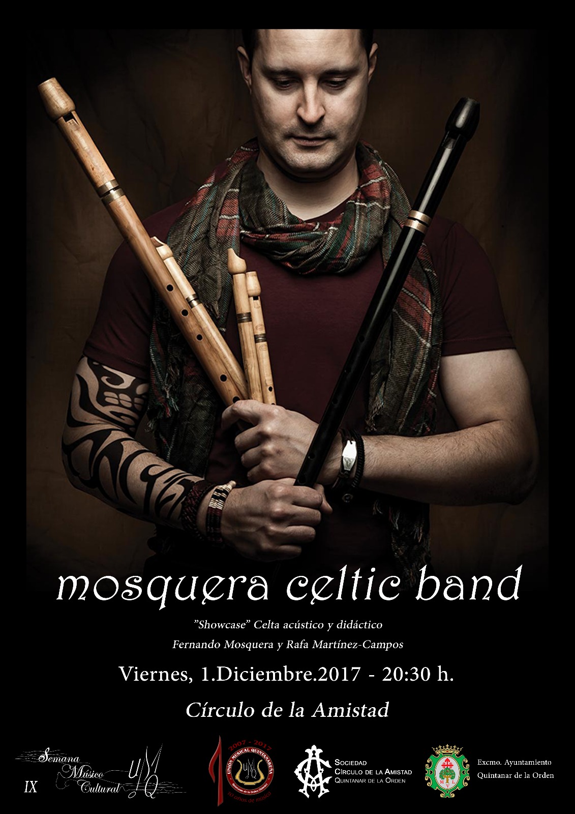 Showcase acústico de la ·Mosquera Celtic Band· en Quintanar de la Orden (Toledo)