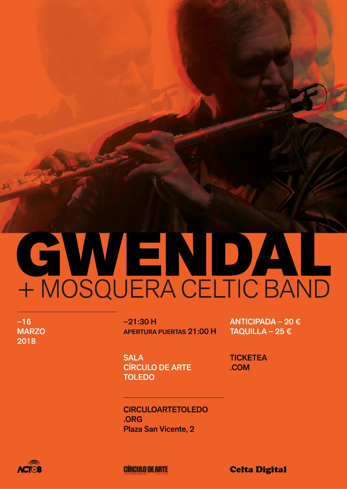 ·Mosquera Celtic Band· + GWENDAL / Concierto conjunto ("Círculo de Arte", Toledo)