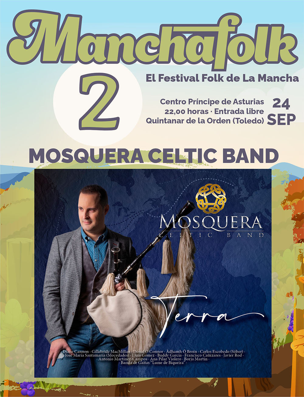 Mosquera Celtic Band, cabeza de cartel del "ManchaFolk" 2